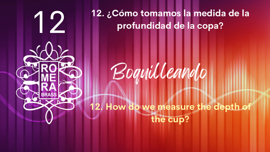 12. ¿Cómo tomamos la medida de la profundidad de la copa?