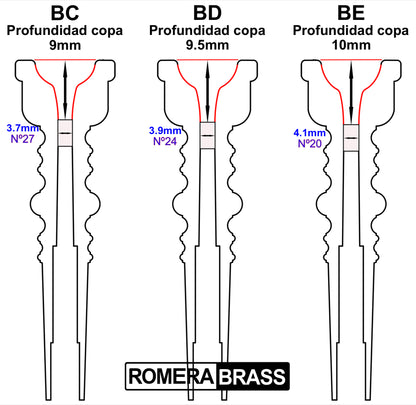 Baroque Trumpet Mouthpieces - B Serie